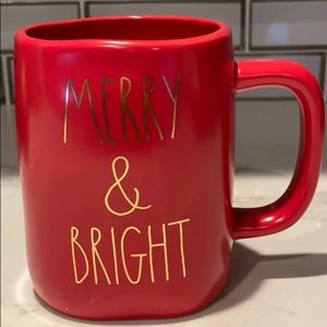 Rae Dunn Holiday Christmas mug red